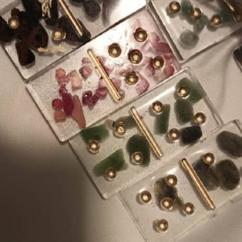 Healing crystals dominoes set